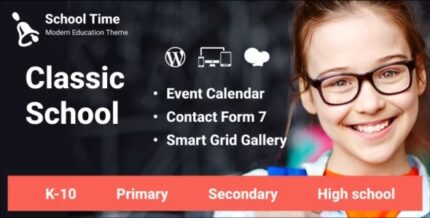 School Time - Modern Education WordPress Theme