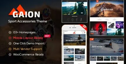 Gaion v1.1.29 - Sport Accessories Shop WordPress WooCommerce Theme (Mobile Layout Ready)