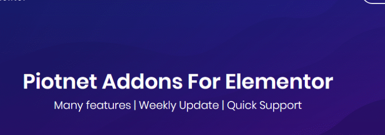 Piotnet Addons For Elementor
